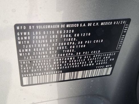 New 2026 Volkswagen Tiguan S AWD/4WD image 10