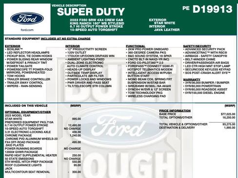 Used 2023 Ford F350 King Ranch w/ Chrome Package AWD/4WD image 2