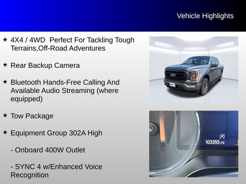 Used 2023 Ford F150 XLT w/ Equipment Group 302A High AWD/4WD image 4