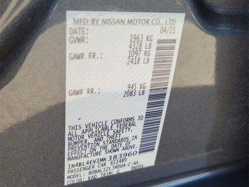 Certified 2021 Nissan Altima 2.5 SL image 34