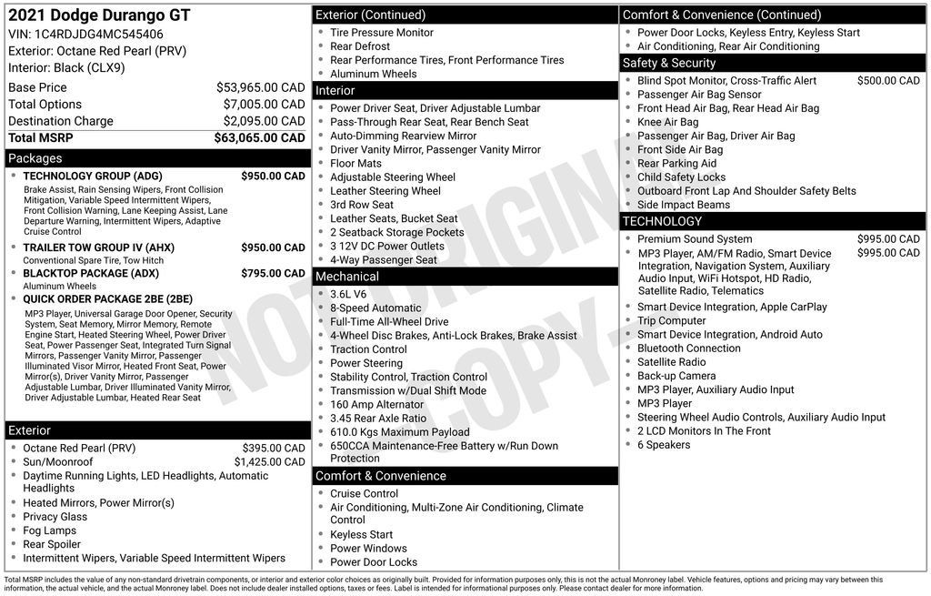Used 2021 Dodge Durango GT w/ Trailer Tow Group IV AWD/4WD image 10