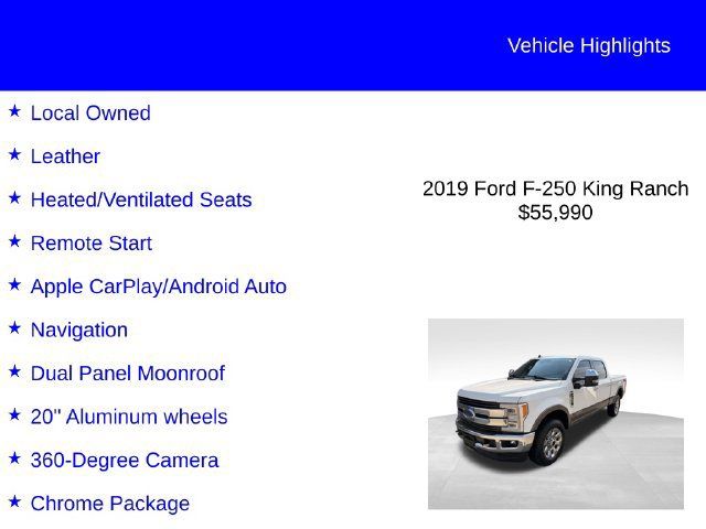 Used 2019 Ford F250 King Ranch w/ King Ranch Ultimate Package AWD/4WD image 2