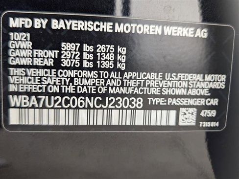 Certified 2022 BMW 750i xDrive image 27