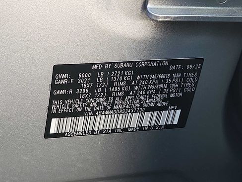 Certified 2025 Subaru Ascent Premium AWD/4WD image 26