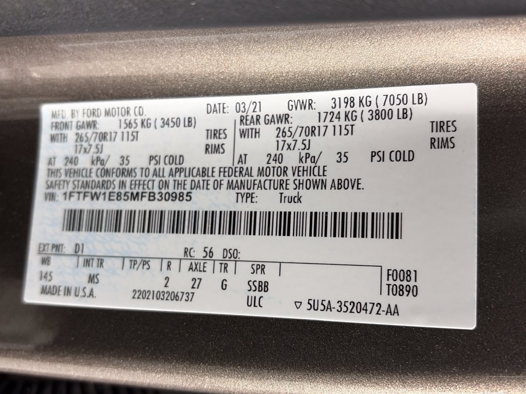Used 2021 Ford F150 XLT w/ Equipment Group 301A Mid AWD/4WD image 9