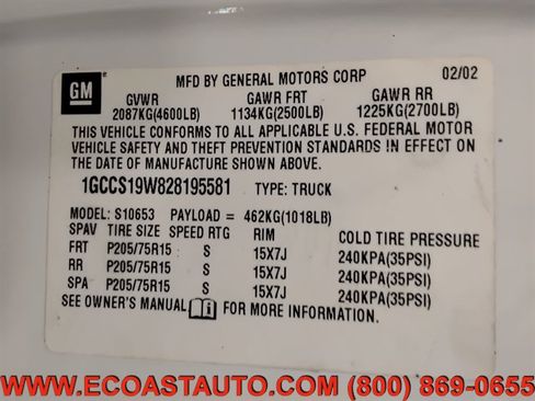 Used 2002 Chevrolet S10 Pickup 2WD Extended Cab w/ Preferred Equipment Group image 20