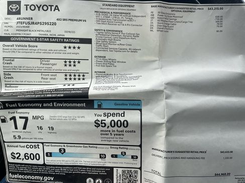 Used 2023 Toyota 4Runner SR5 Premium w/ Moonroof Package image 32