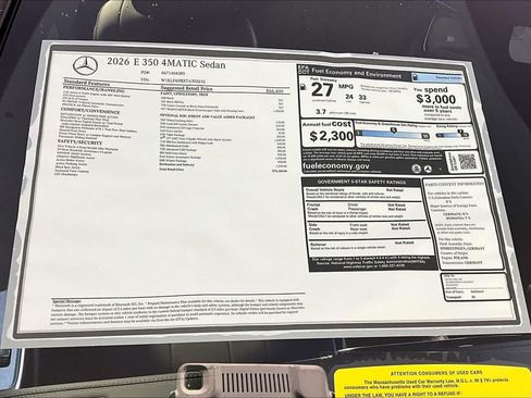 New 2026 Mercedes-Benz E 350 4MATIC Sedan image 18