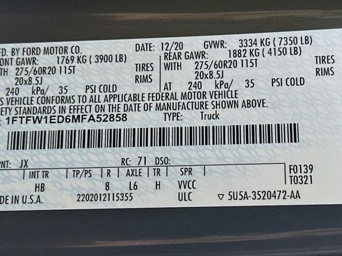 Used 2021 Ford F150 Lariat w/ Equipment Group 502A High AWD/4WD image 25
