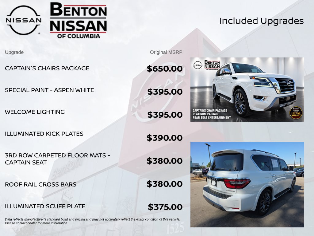 Used 2022 Nissan Armada Platinum w/ Captain's Chairs Package AWD/4WD image 7