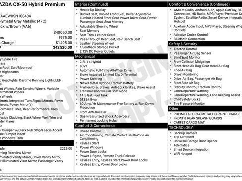 Used 2025 MAZDA CX-50 2.5 Hybrid w/ Premium Plus Pkg image 4