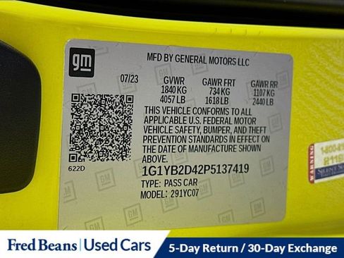 Used 2023 Chevrolet Corvette Stingray Preferred Cpe w/ Z51 Performance Package image 30