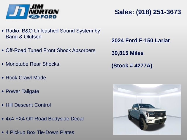 Used 2024 Ford F150 Lariat w/ Equipment Group 502A High AWD/4WD image 16