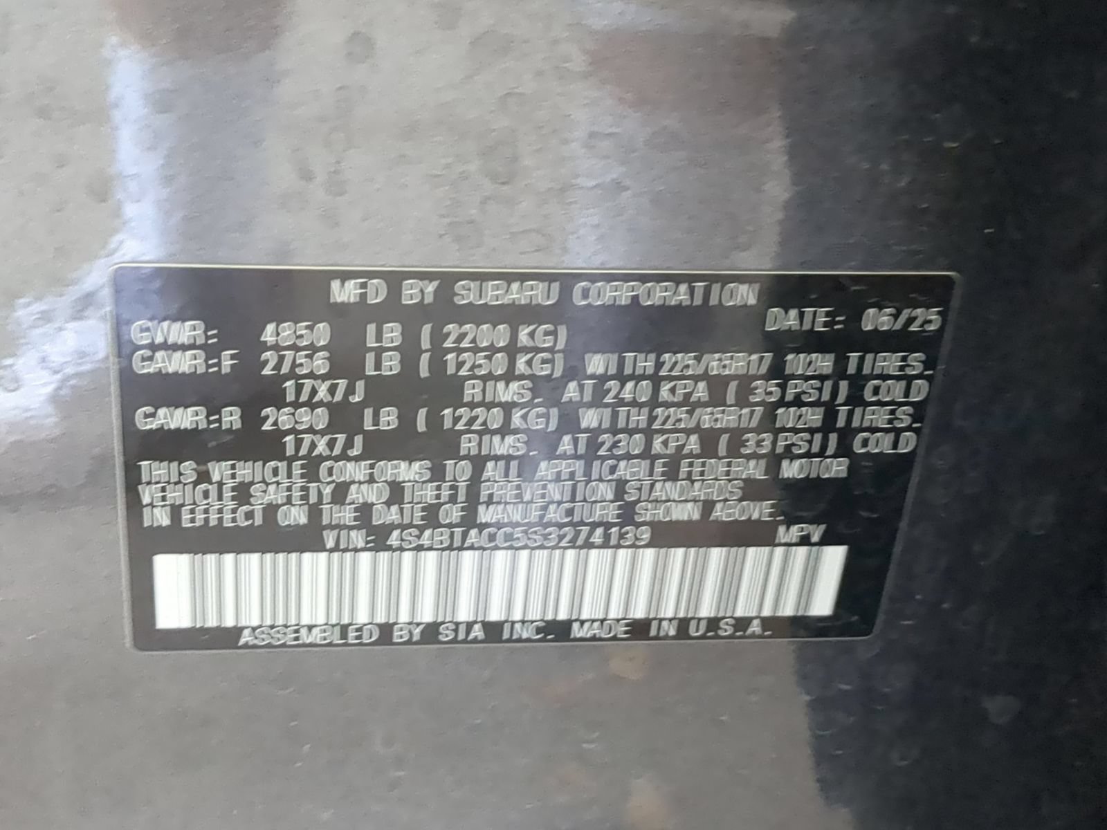 Certified 2025 Subaru Outback Premium AWD/4WD image 30