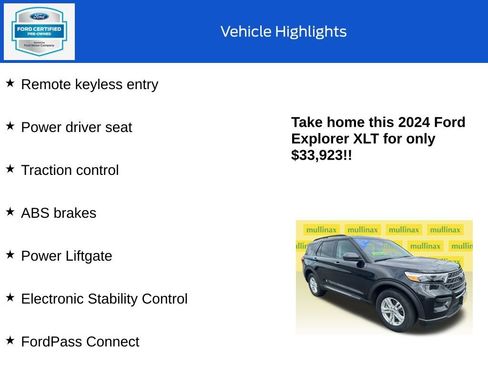 Certified 2024 Ford Explorer XLT AWD/4WD image 10