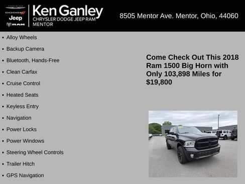 Used 2018 RAM 1500 Big Horn AWD/4WD image 5