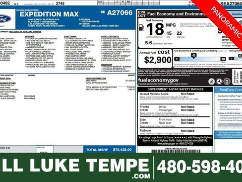 Used 2025 Ford Expedition Max Platinum AWD/4WD image 1