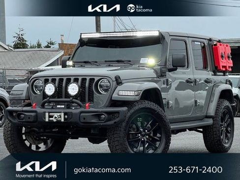 Used 2021 Jeep Wrangler Unlimited Sahara w/ Advanced Safety Group AWD/4WD image 1