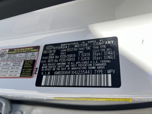 Used 2017 Hyundai Santa Fe SE Ultimate image 34