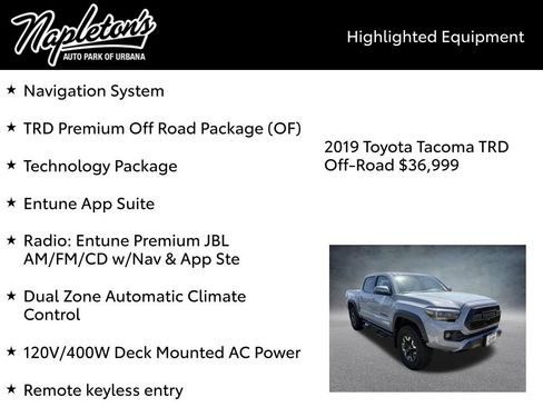 Used 2019 Toyota Tacoma TRD Off-Road AWD/4WD image 5