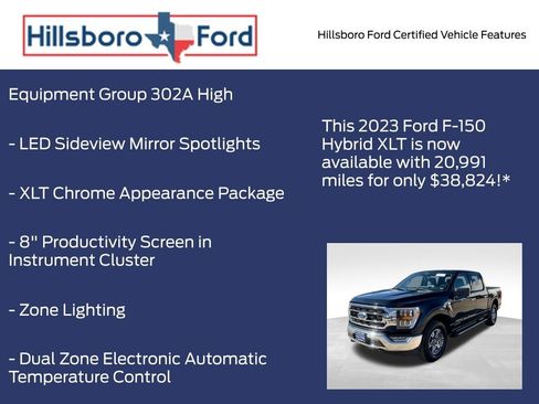 Certified 2023 Ford F150 XLT w/ Equipment Group 302A High image 9