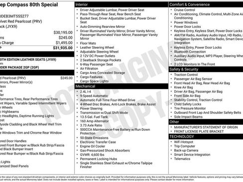 Used 2021 Jeep Compass 80th Special Edition image 17