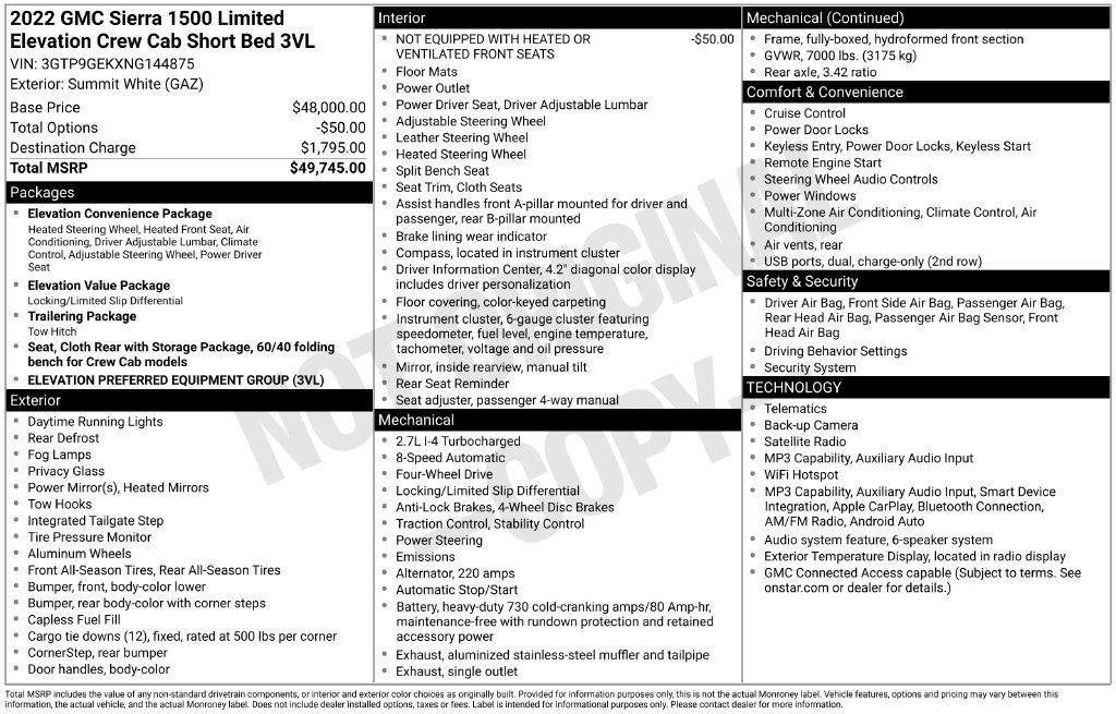 Used 2022 GMC Sierra 1500 Elevation AWD/4WD image 23