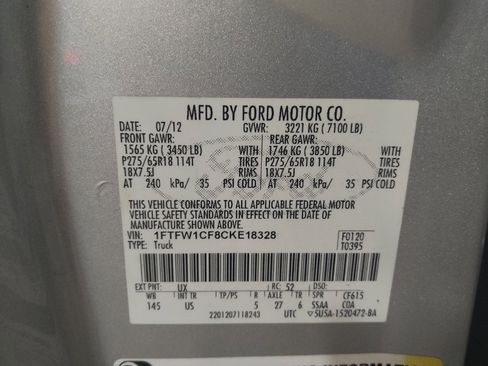 Used 2012 Ford F150 XLT w/ XLT Chrome Pkg RWD image 33