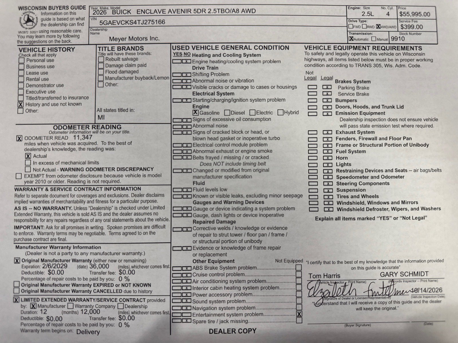 Certified 2026 Buick Enclave Avenir w/ Super Cruise Package AWD/4WD image 33