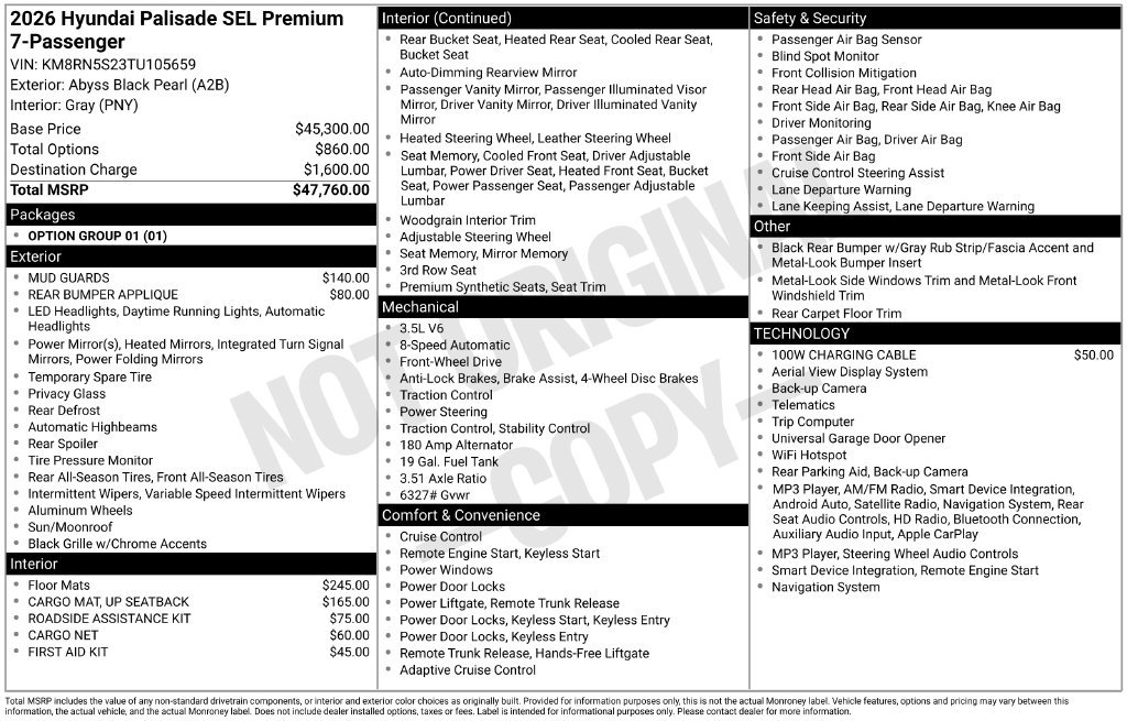 Used 2026 Hyundai Palisade SEL FWD image 7