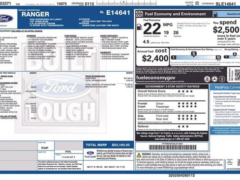 Certified 2025 Ford Ranger Lariat w/ FX4 Off-Road Package image 4