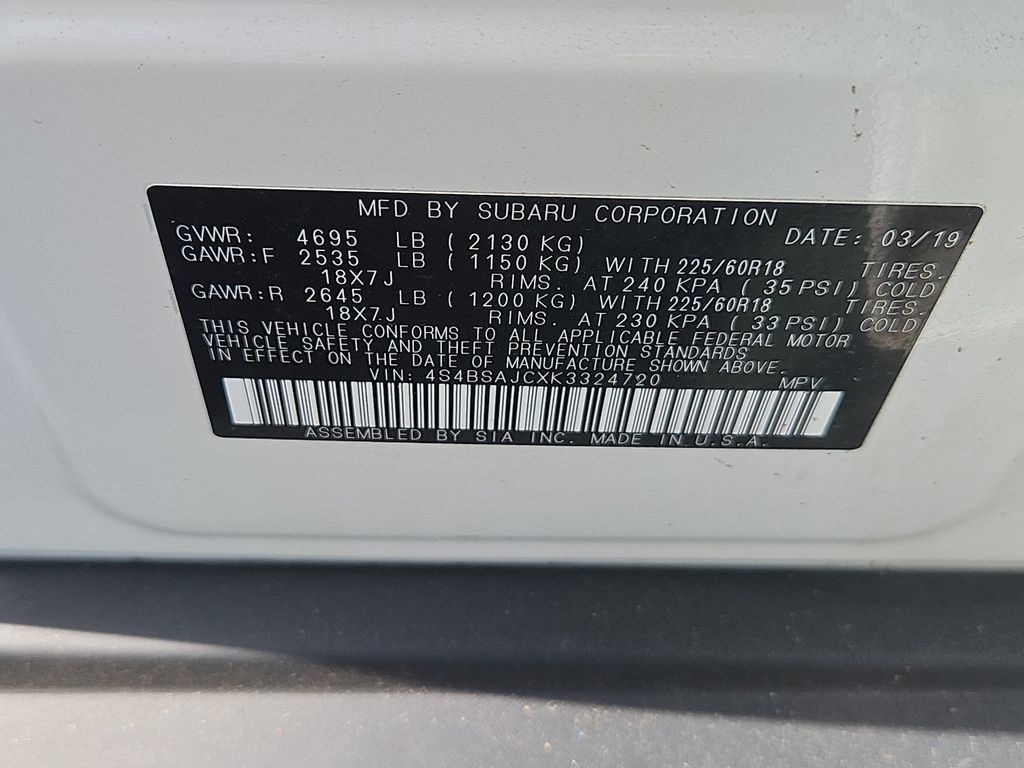 Used 2019 Subaru Outback 2.5i Limited AWD/4WD image 14