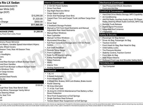 Used 2016 Kia Rio LX w/ Power Package FWD image 2