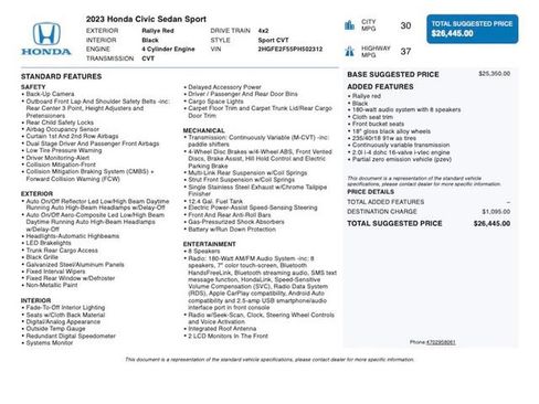 Used 2023 Honda Civic Sport image 4
