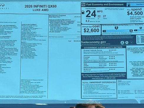 New 2026 INFINITI QX60 Luxe w/ Cargo Package image 13