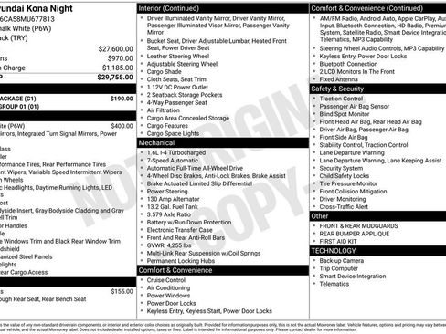 Used 2021 Hyundai Kona Night w/ Cargo Package image 35