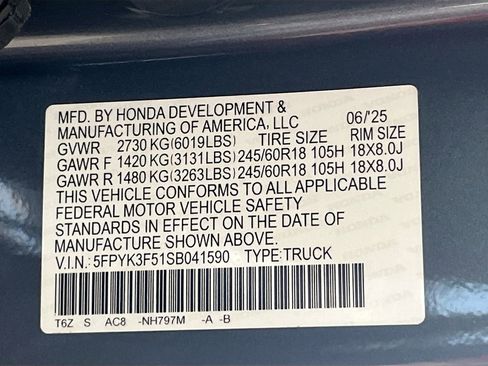 Used 2025 Honda Ridgeline RTL image 33