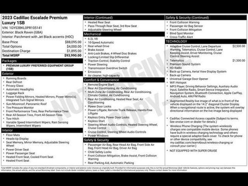 Certified 2023 Cadillac Escalade Premium Luxury RWD image 12