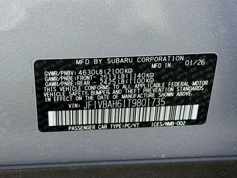 New 2026 Subaru WRX Premium image 30