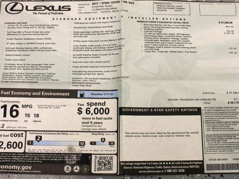 Used 2017 Lexus GX 460 Premium image 91