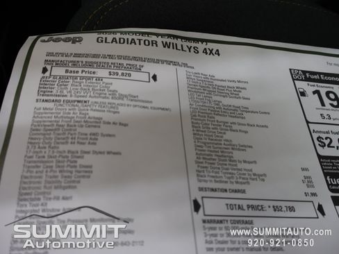 New 2026 Jeep Gladiator Sport AWD/4WD image 37