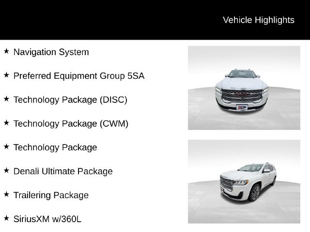 Used 2020 GMC Acadia Denali w/ Denali Ultimate Package AWD/4WD image 13
