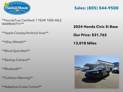 Certified 2024 Honda Civic Si image 5