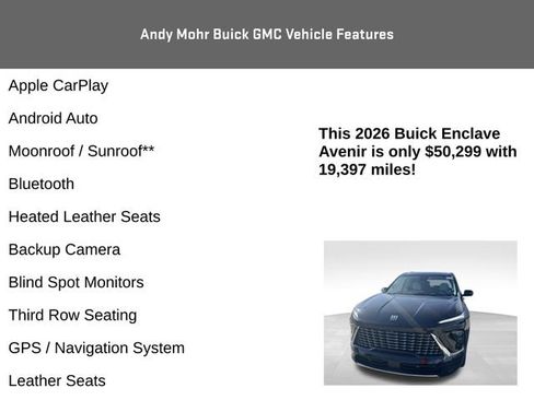 Used 2026 Buick Enclave Avenir w/ Super Cruise Package FWD image 4