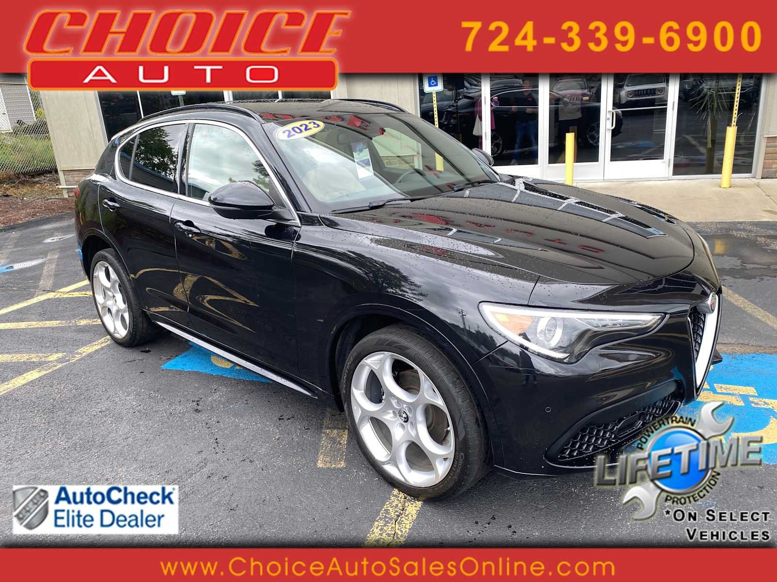 Used 2023 Alfa Romeo Stelvio Ti Lusso w/ Quick Order Package 22X Lusso AWD/4WD image 1
