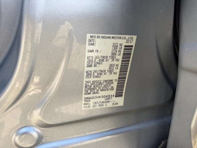 Used 2018 Nissan Titan SV AWD/4WD image 29