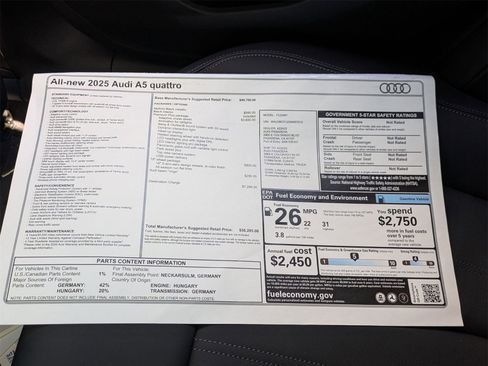 New 2025 Audi A5 2.0T Premium Plus image 18