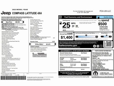 Used 2022 Jeep Compass Latitude image 2