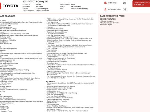 Used 2023 Toyota Camry LE image 2