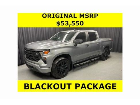 Used 2025 Chevrolet Silverado 1500 Custom w/ Turbomax Blackout Package AWD/4WD image 1